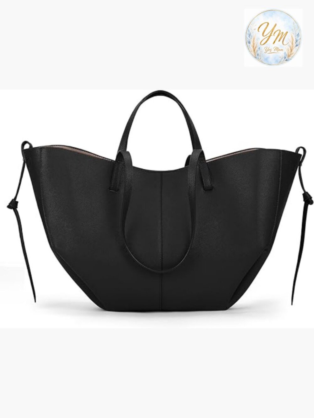 Faux Leather Work Tote Bag with Magnetic Closure Shoulder Handbag